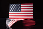 American Flag Fabric Sticker. 4x6 INCH