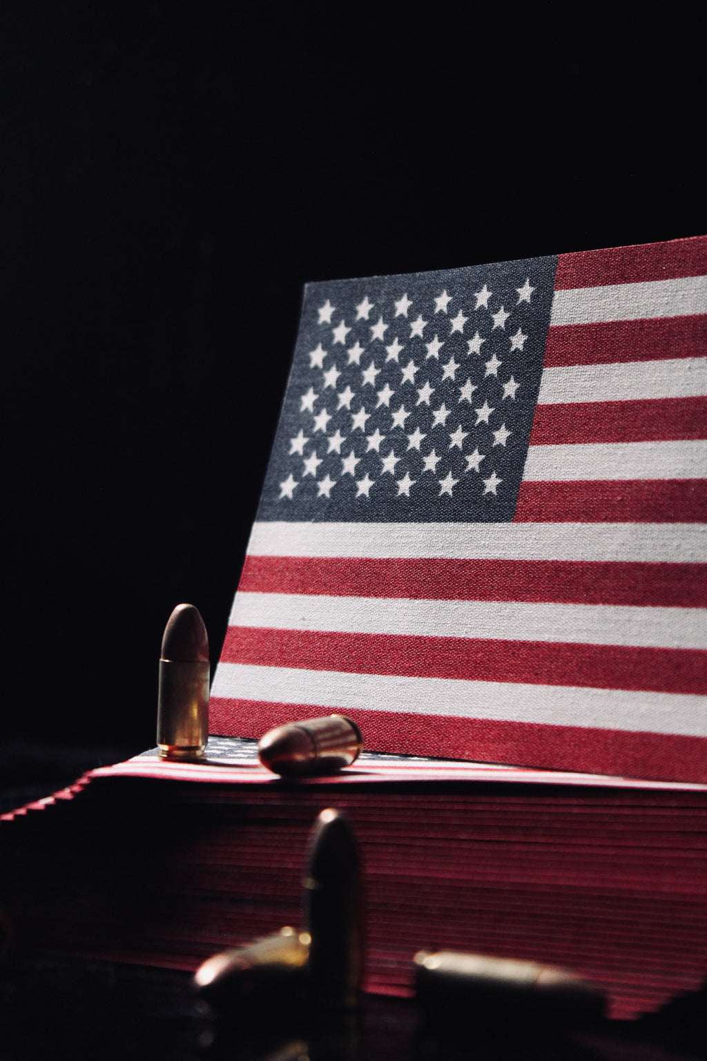 American Flag Fabric Sticker. 4x6 INCH