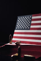 American Flag Fabric Sticker. 4x6 INCH