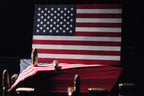 American Flag Fabric Sticker. 4x6 INCH