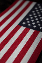 American Flag Fabric Sticker. 4x6 INCH