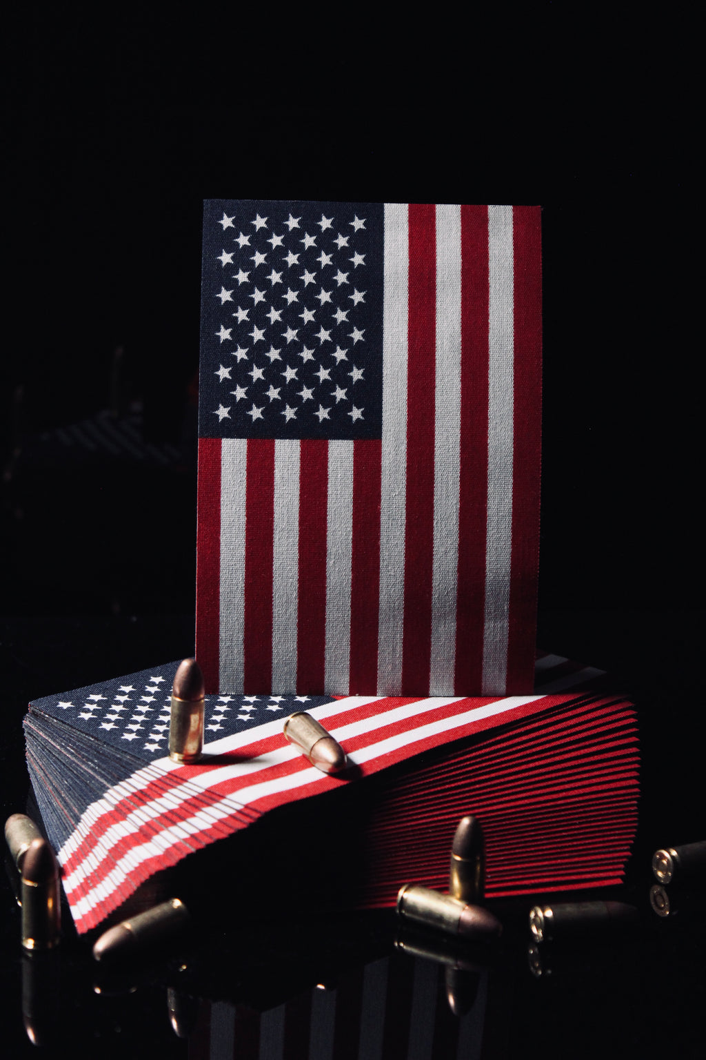 American Flag Fabric Sticker. 4x6 INCH